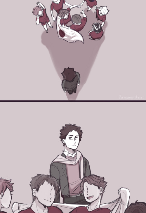 Day 2: Insecurities / “Was I ever enough?”In a universe where Iwaizumi watches Oikawa reach his full