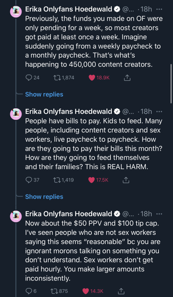 queenofthefaces:irrelevantbeings:Also her sister is writing really shitty stuff about SWs in her commentscigarettemommy:This is why you should pay actual sex workers for content instead of enabling celebrities to dominate platforms that aren’t meant