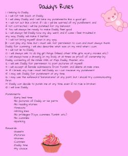 daddys-derpy-kitten:  Daddy Victor’s rules. ♥ 