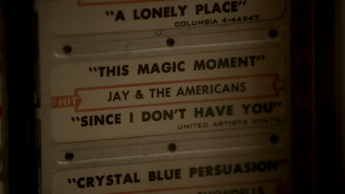 In the final scene, when Tony plays Journey on the tabletop jukebox, yet he sees the same &ldquo