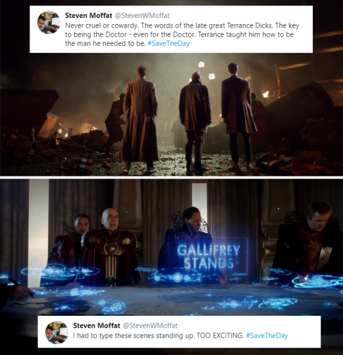 intuitive-revelations: Some highlights of Steven Moffat’s Twitter commentary for the Day of the Doct