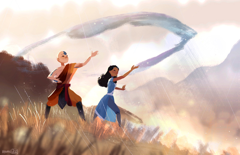 abbydraws:  Morning trainingscrapped piece for the previous Avatar tribute show for