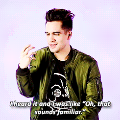 vicious-sunshine:jeremydooley:Brendon Urie Talks About The First Time He Heard Panic! At The Disco O
