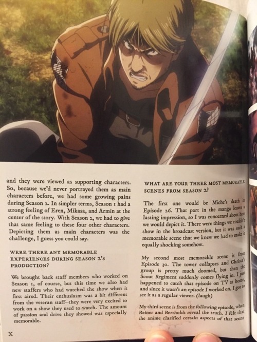 snknews: Interviews with Araki Tetsuro, Asano Kyoji, and Isayama Hajime from the Funimation Season 2 Blu-Ray Image credits to @godkingreiss, who gave permission for these to be shared here! The recently-released Funimation Blu-Ray set of SnK Season 2 incl