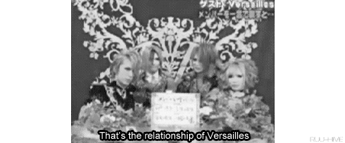 ruu-hime:  m-o-o-n-e-m-p-i-r-e:  ruu-hime:  The relationship of Versailles ~  And thus, Kamijo and Hizaki divorced one again. Now Hizaki is married to Zin. Leaving Kamijo very very sad  you just smashed my heart