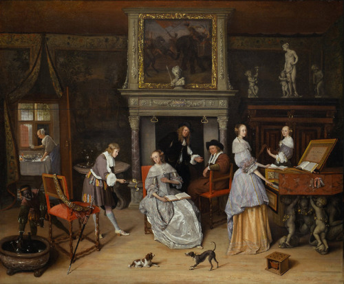 Fantasy Interior with Jan Steen and the Family of Gerrit Schouten (c.1660). Jan Havicksz. Steen (Dut