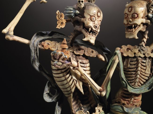 obsessedwithskulls:  Citipati, Lord of the Cemetery, is a Tibetan Buddhist figure