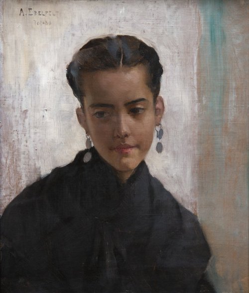 Dolores   -    Albert Edelfelt   1881Finnish  1854-1905Oil on panel 