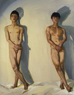 Liu Xiaodong (Chinese, b. 1963), Brothers, 1997. Oil on canvas, 230 x 180 cm.