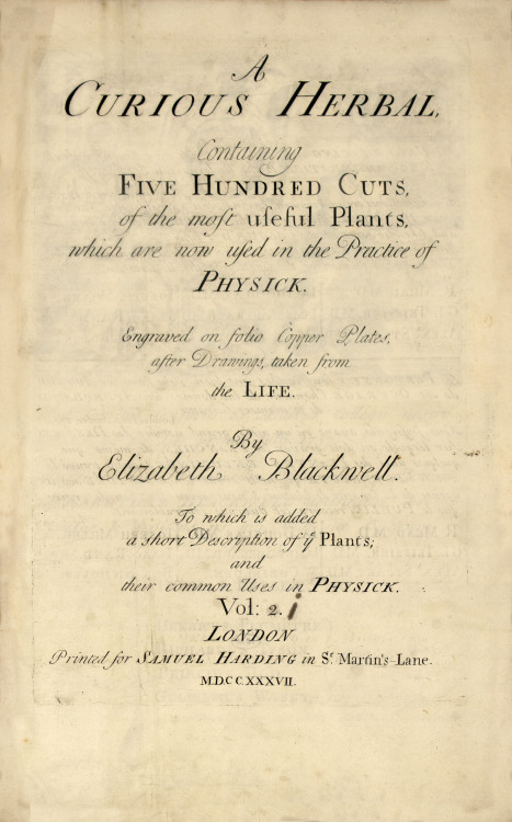 mucholderthen:Elizabeth Blackwell1701-1785A Curious Herbal Notable both for its beautiful illustra