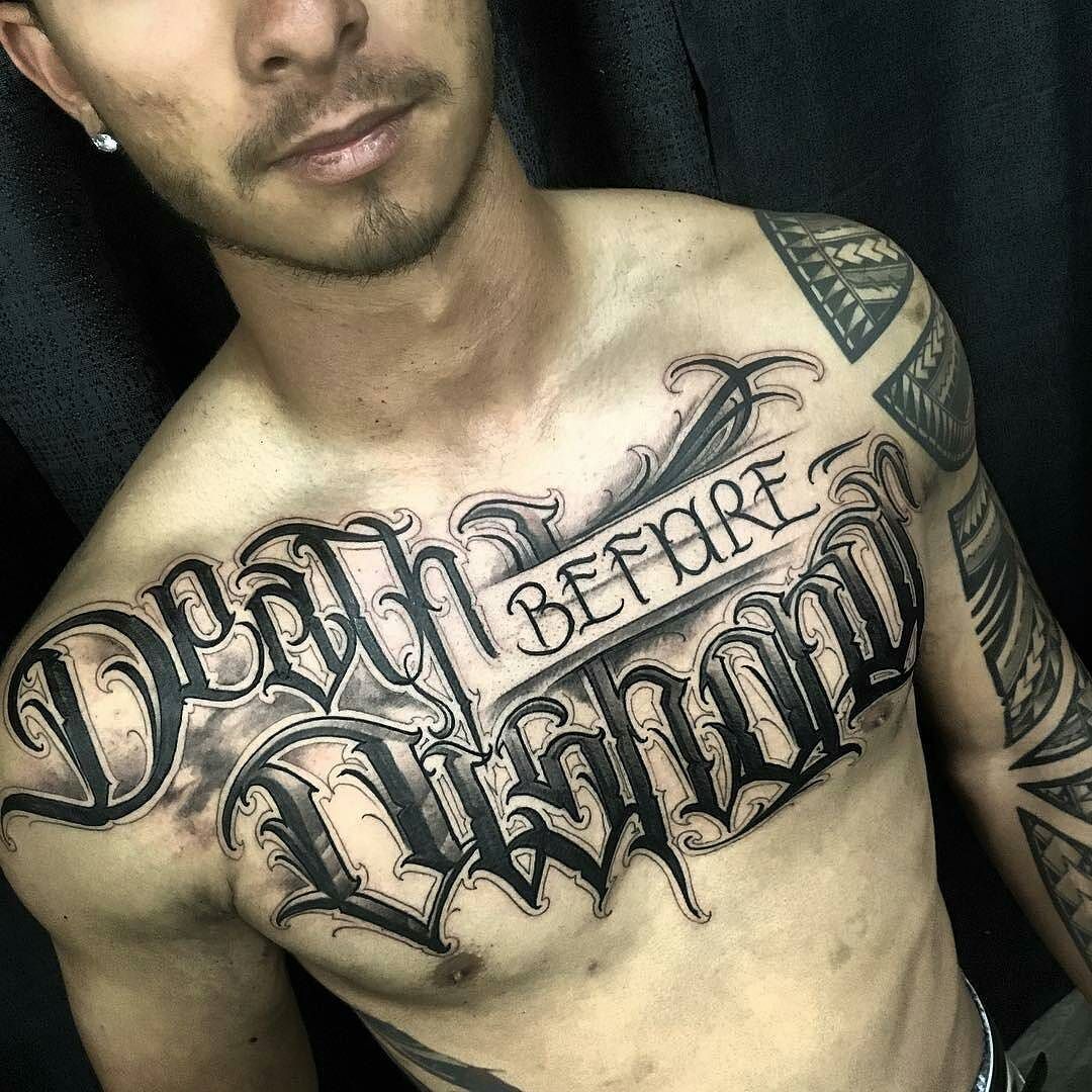 Tattoo Snob  Death Before Dishonor chest piece by