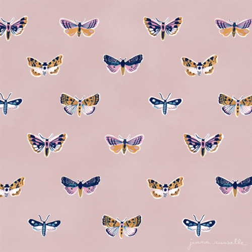 Painted up some colourful little moths today…