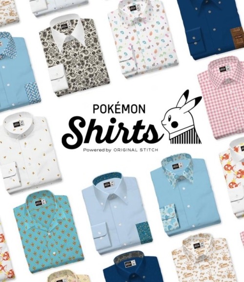 Create your own formal shirts with 151 Pokémon patterns to choose from, by Japanese mens apparel bra