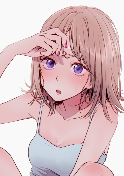 michiaki:  「暑くて前髪切りたい女の子」/「teti」のイラスト [pixiv]