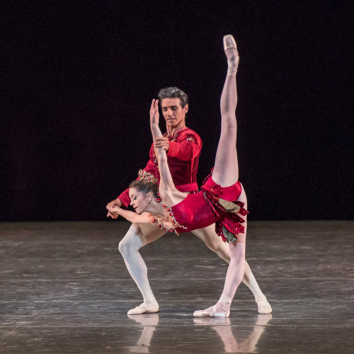 books0977:Megan Fairchild and Joaquin de Luz in Rubies, New York City Ballet, July 2017. © Stephanie