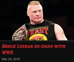 wrestling-is-fake:  what-ohhellno-holdup-huhh-ohokay:So Brock re-signs….ummm, okay. His explanation, however, says a lot about how he’s here for the money &amp; not the love of the sport and its fans:   &ldquo;The offer on the table, I just could