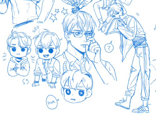 random doodles &amp; last pic is the sketch layer aka i have no idea what im trying to draw most of 