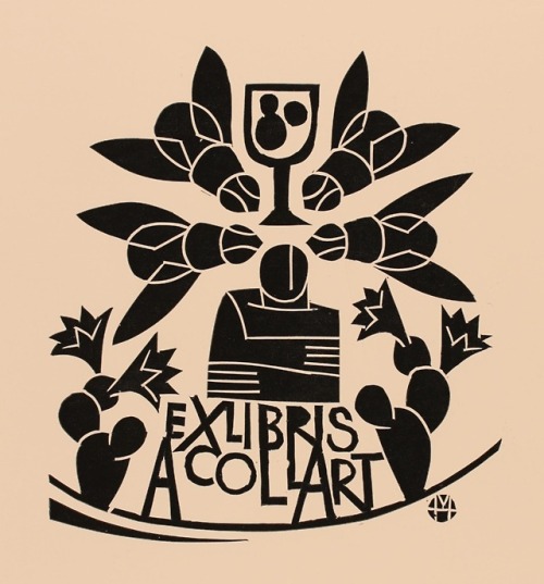 ex-libris by Miroslav Houra (Czech, 1933–2006) 