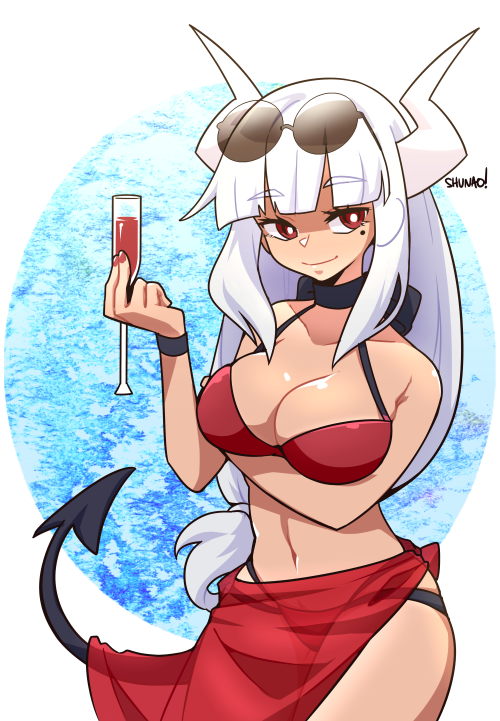 shunao:July 2020 twitch sub poll winner was Lucifer from Helltaker!