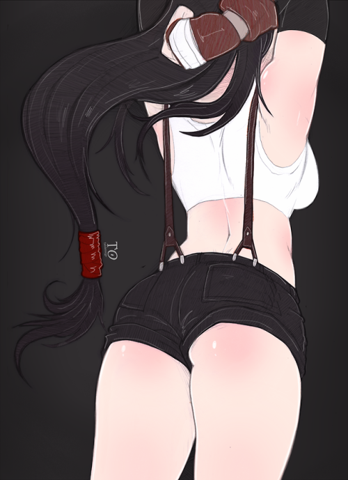 tabletorgy-art:colored one of the tifa sketches!had to pick something I could do quickly because I am tired after work