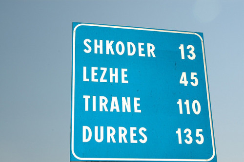 got-balkan-blog: Albanian road sign