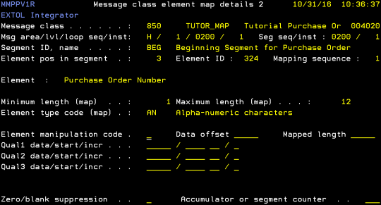 cleo extol integrator mapping substring to element message class element map details 2