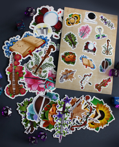 Available now on Etsy! Amazing gift for every Dungeons and Dragons player, the Class Sticker Bundle!