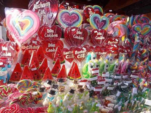 Sweets, lollipops.