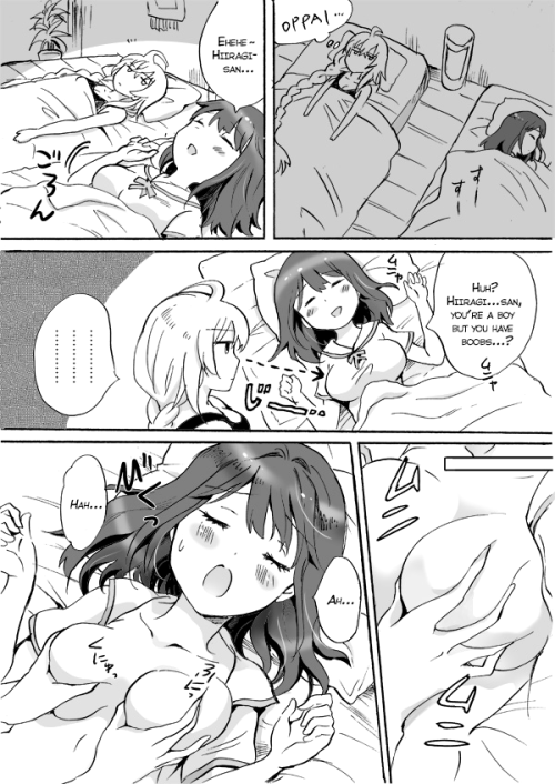 welcometotheyuriheaven: Valkyrie Drive mini-comics by Mira translated by Anonymous on /u/. And to turn the tables on that last thing, Lady Lady x Mirei threesome by @hisa_aho   