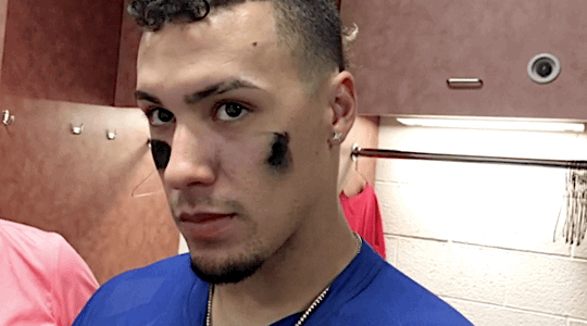 gfbaseball:Javy Báez talks about his 463 ft home run, the longest of his career