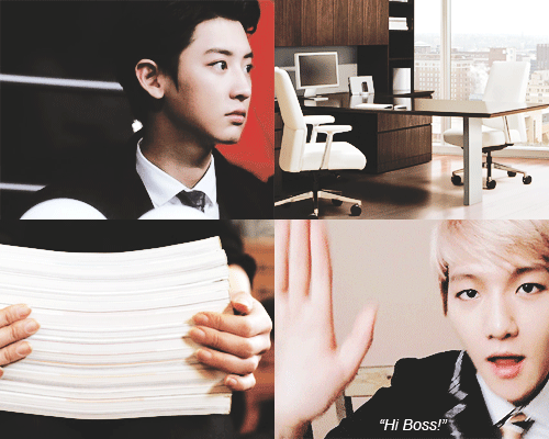 lovertronic:  CHANBAEK; Office Romance AU (FANMIX)  In which young executive named Park Chanyeol lives his life in monochrome until his unintentional encounter with Byun Baekhyun, an ‘ex-crush slash almost-lover’ from high school, who turns