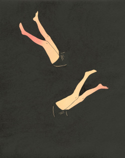 Red-Lipstick:  Ian Dingman (B. 1979, Based Oakland, Ca, Usa) - Falling Through Night,