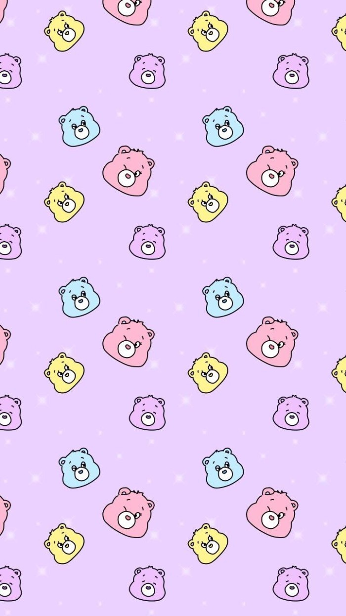 Cute Care bear pink and purple bear aesthetic aesthetic bear cute pc HD  wallpaper  Pxfuel