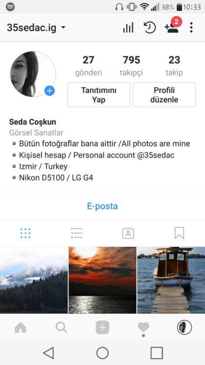 Aktif olarak paylaşım yaptığım instagram hesabıma hepinizi beklerim.  @35sedac.ig Visit my active in