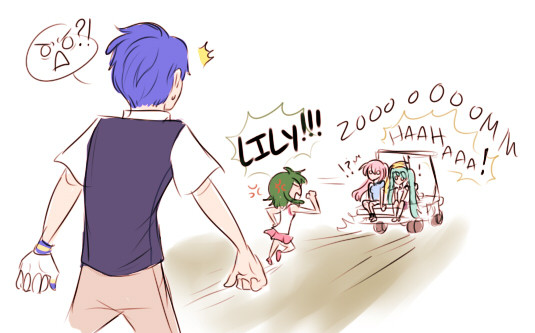 dashingicecream:  so do u guys remember that bad girls!AU miku and gumi’s families