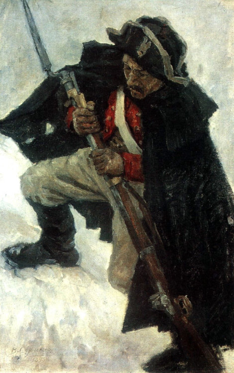 Soldier with gun, 1898, Vasily Surikov