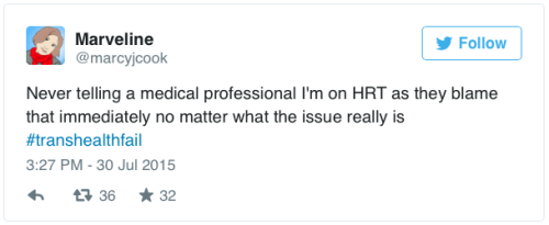 chrysalisamidst: micdotcom: Trans people are revealing their healthcare nightmares via #TransHealthF