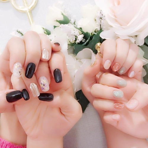 姉妹で（妹しらたまちゃんはボンシャンス住吉さんが担当させていただきました）#nail #nails #nailart #ネイル #美甲 #ネイルアート #clou #nagel #ongle #on