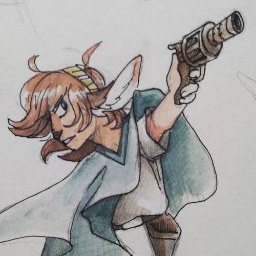 I draw her pointing her guns a lot but I honestly role play 90% of the game lol . . . #dungeonsanddr