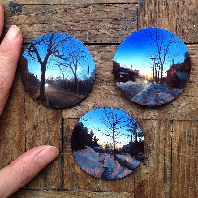 wordsnquotes:  Stunning Miniature Landscape Paintings by Dina Brodsky Dina Brodsky’s (previously