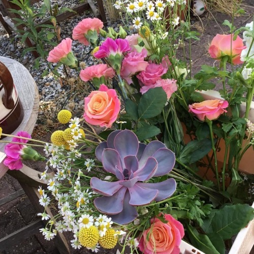 On the#workbench today#weddingflowers #countrylife#succulents #realflorist #marketdrayton #shropshir