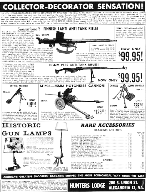 coffeeandspentbrass:bolt-carrier-assembly:Old firearm ads from a different era, found in /k/ thread.