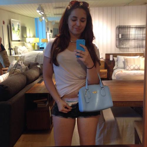 Furniture shopping w Daddy @thedominicking last week. I don’t think anyone noticed me taking selfies w my shorts unzipped hahah. #abdl #Ddlg #babygirl #diapergirl #adultbaby #diaperlover #diapers #diaperfetish #pullups #powerexchange #daddysgirl