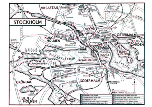 Map of Lisbeth Salander and Mikael Blomkvist’s Stockholm