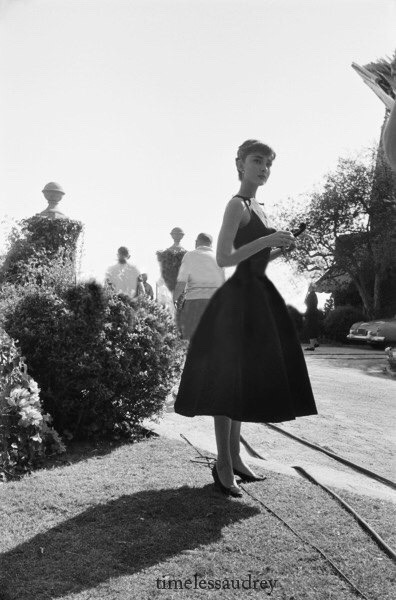 timelessaudrey:Audrey on the set of Sabrina,1953 Photo by Mark Shaw