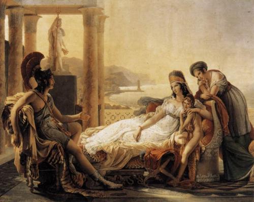 didoofcarthage:Dido and Aeneas by Pierre-Narcisse Guérinc. 1815oil on canvasThe Louvre