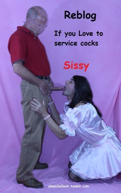 ohmichelleoh:  Pink sissy maid Michelle loves to service cocks!