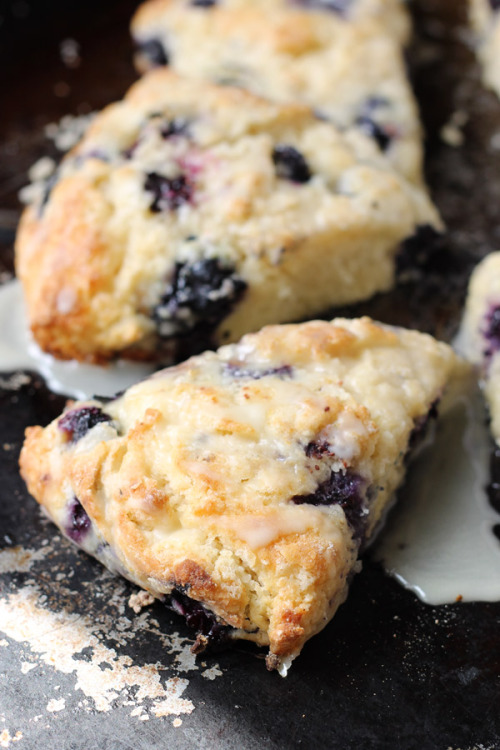 do-not-touch-my-food:  Blueberry Scones with Orange Glaze 