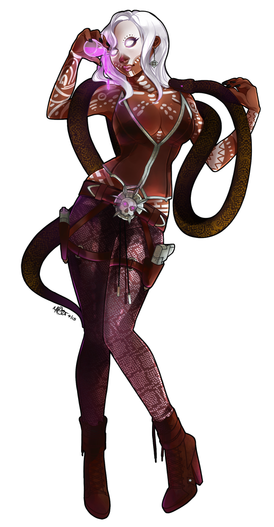 kennymap:  Really had fun doing this commission. She’s a voodoo swamp witch. The