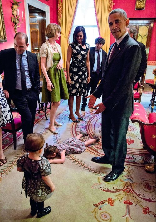 guardian:  “As President Barack Obama came in, my two-year-old daughter threw herself on the floor” Not even Barack Obama can stop a toddler’s tantrum. Such is the case here, where journalist Laura Moser found out how little her daughter cared that